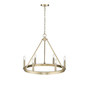 Millennium Lighting 9506-MG Carruth Six Light Chandelier Modern Gold finish
