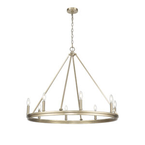 Millennium Lighting 9508-MG Carruth Eight Light Chandelier Modern Gold finish