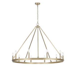 Millennium Lighting 9510-MG Carruth Ten Light Chandelier Modern Gold finish