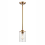 Millennium Lighting 9511-MG Beverlly One Light MIni Pendant Modern Gold finish