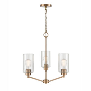 Millennium Lighting 9513-MG Beverlly Three Light Chandelier Modern Gold finish