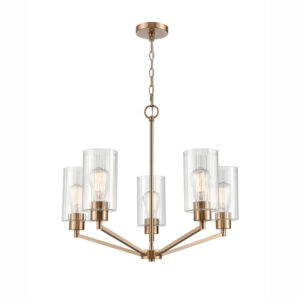Millennium Lighting 9515-MG Beverlly Five Light Chandelier Modern Gold finish
