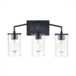 Millennium Lighting 9523-MB Beverlly Three LIght Vanity Matte Black finish