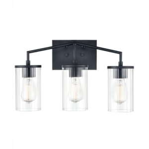 Millennium Lighting 9523-MB Beverlly Three LIght Vanity Matte Black finish
