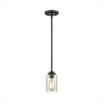 Millennium Lighting 9601-MB Moven One Light Mini Pendant Matte Black finish