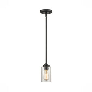 Millennium Lighting 9601-MB Moven One Light Mini Pendant Matte Black finish