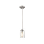 Millennium Lighting 9601-SN Moven One Light Mini Pendant Satin Nickel finish