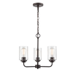 Millennium Lighting 9603-RBZ Moven Three Light Chandelier Rubbed Bronze finish
