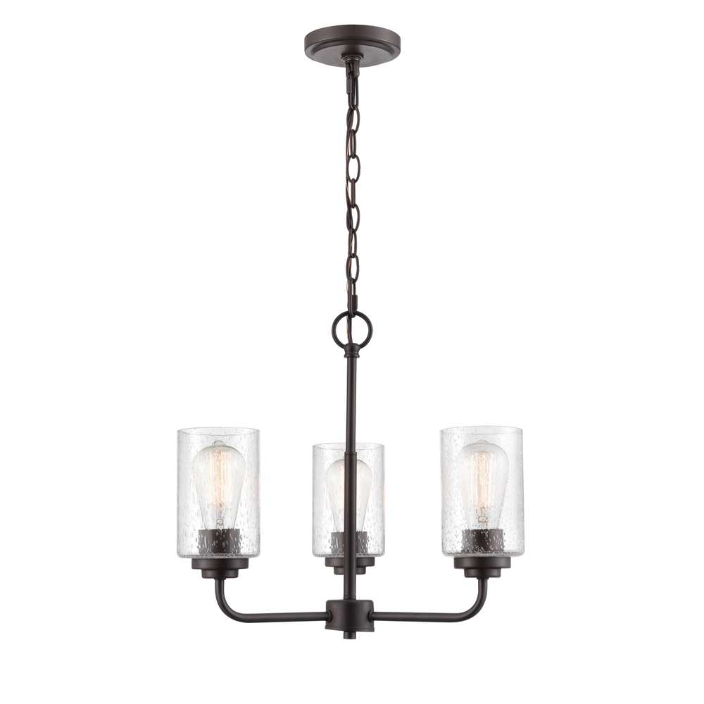 Millennium Lighting 9603-RBZ Moven Three Light Chandelier Rubbed Bronze finish