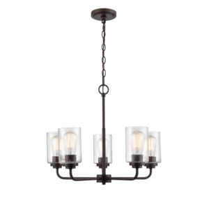 Millennium Lighting 9605-RBZ Moven Five Light Chandelier Rubbed Bronze finish