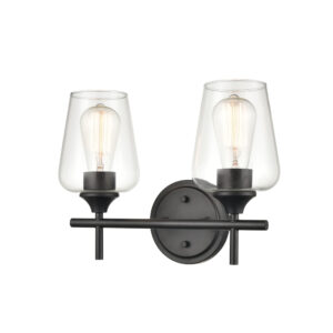 Millennium Lighting 9702-MB Ashford Two Light Vanity Matte Black finish