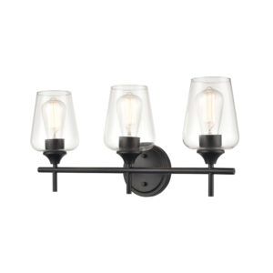 Millennium Lighting 9703-MB Ashford Three Light Vanity Matte Black finish
