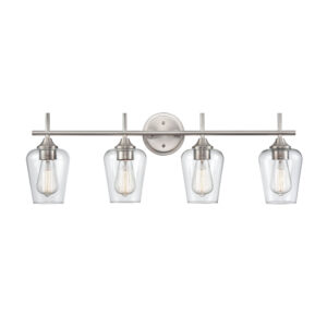 Millennium Lighting 9704-BN Ashford Four Light Vanity Brushed Nickel finish