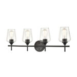 Millennium Lighting 9704-MB Ashford Four Light Vanity Matte Black finish