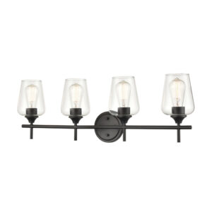 Millennium Lighting 9704-MB Ashford Four Light Vanity Matte Black finish