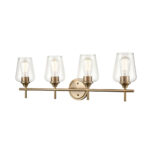 Millennium Lighting 9704-MG Ashford Four Light Vanity Modern Gold finish