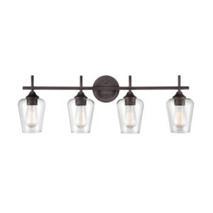 Millennium Lighting 9704-RBZ Ashford Four Light Vanity Rubbed Bronze finish