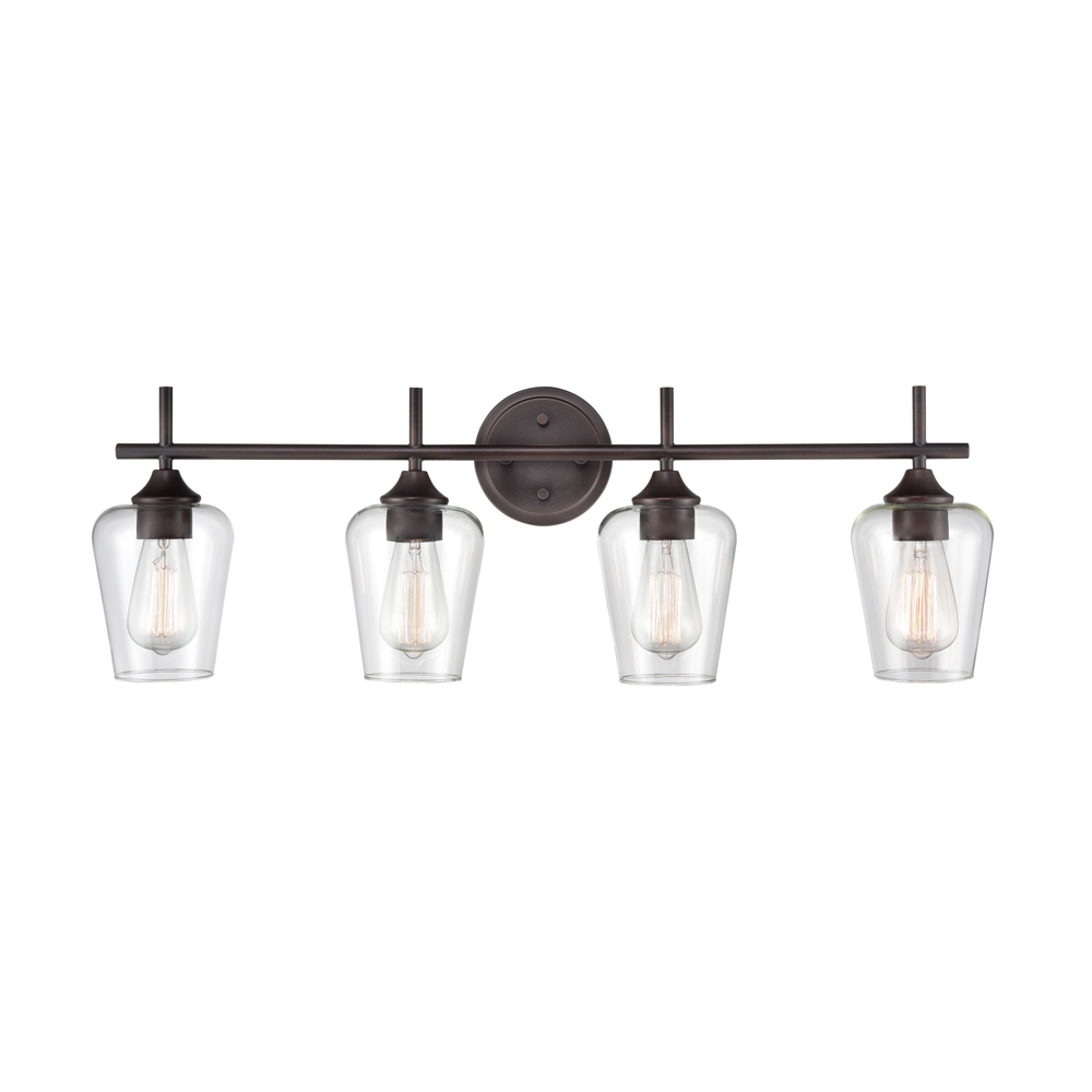 Millennium Lighting 9704-RBZ Ashford Four Light Vanity Rubbed Bronze finish
