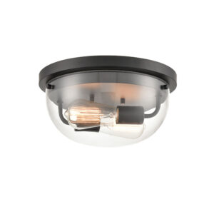 Millennium Lighting 9712-MB Ashford Two Light Flushmount Matte Black finish