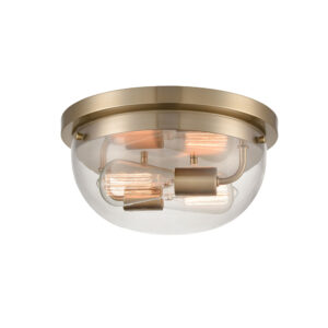 Millennium Lighting 9712-MG Ashford Two Light Flushmount Modern Gold finish