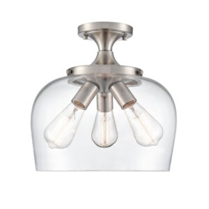 Millennium Lighting 9713-BN Ashford Three Light Semi Flush Brushed Nickel finish