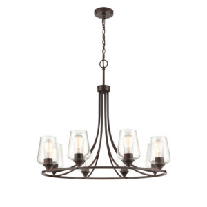 Millennium Lighting 9728-RBZ Ashford Eight Light Chandelier Rubbed Bronze finish