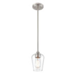 Millennium Lighting 9731-BN Ashford One Light Mini Pendant Brushed Nickel finish