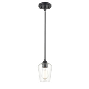 Millennium Lighting 9731-MB Ashford One Light Mini Pendant Matte Black finish