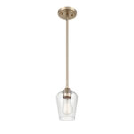 Millennium Lighting 9731-MG Ashford One Light Mini Pendant Modern Gold finish