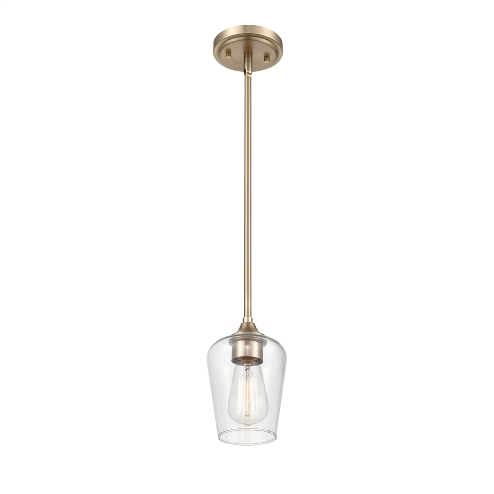 Millennium Lighting 9731-MG Ashford One Light Mini Pendant Modern Gold finish