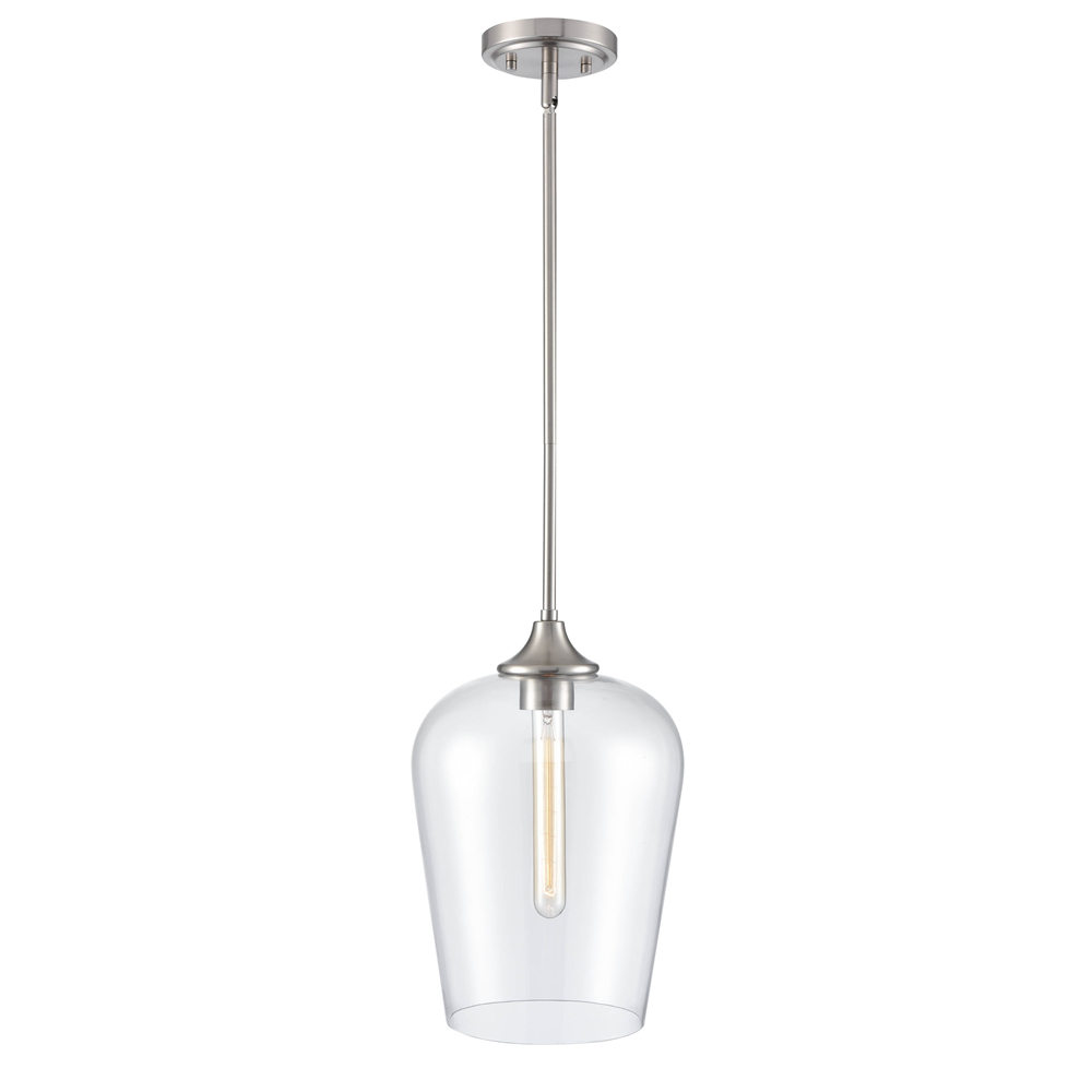 Millennium Lighting 9741-BN Ashford One Light Pendant Brushed Nickel finish
