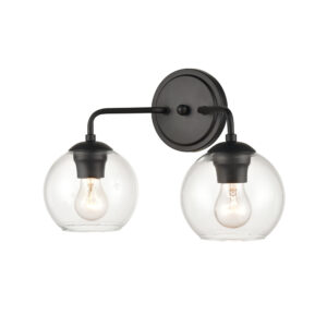 Millennium Lighting 9752-MB Solmer Two Light Vanity Matte Black finish