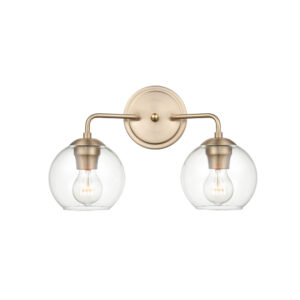 Millennium Lighting 9752-MG Solmer Two Light Vanity Modern Gold finish