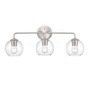 Millennium Lighting 9753-BN Solmer Three Light Vanity Brushed Nickel finish
