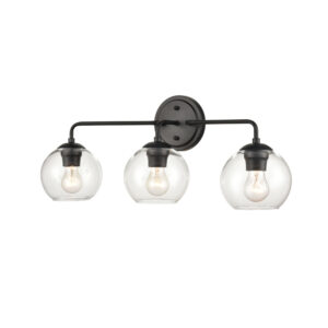 Millennium Lighting 9753-MB Solmer Three Light Vanity Matte Black finish