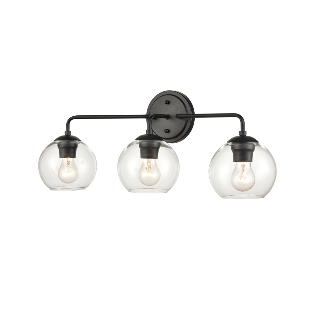 Millennium Lighting 9753-MB Solmer Three Light Vanity Matte Black finish