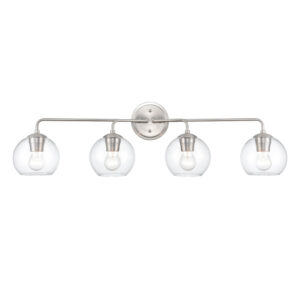 Millennium Lighting 9754-BN Solmer Four Light Vanity Brushed Nickel finish