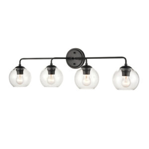 Millennium Lighting 9754-MB Solmer Four Light Vanity Matte Black finish