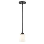 Millennium Lighting 9801-MB Ivey Lake One Light Mini Pendant Matte Black finish