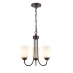 Millennium Lighting 9803-RBZ Ivey Lake Three Light Chandelier Rubbed Bronze finish