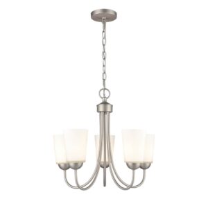 Millennium Lighting 9805-SN Ivey Lake Five Light Chandelier Satin Nickel finish