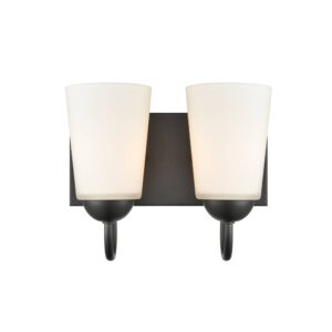 Millennium Lighting 9812-MB Ivey Lake Two Light Vanity Matte Black finish