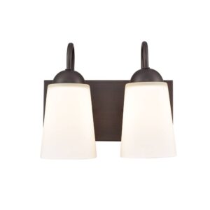 Millennium Lighting 9812-RBZ Ivey Lake Two Light Vanity Rubbed Bronze finish