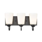 Millennium Lighting 9813-MB Ivey Lake Three Light Vanity Matte Black finish