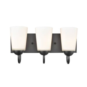 Millennium Lighting 9813-MB Ivey Lake Three Light Vanity Matte Black finish