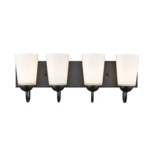 Millennium Lighting 9814-MB Ivey Lake Four Light Vanity Matte Black finish