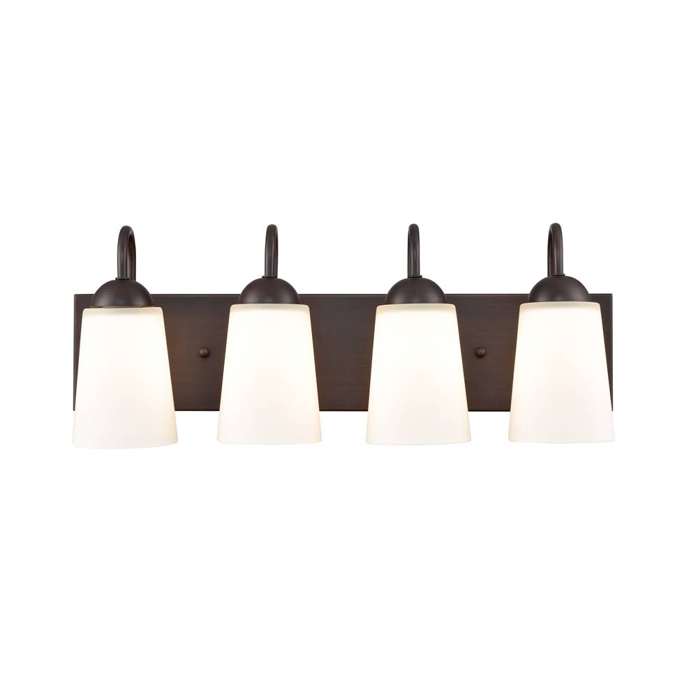 Millennium Lighting 9814-RBZ Ivey Lake Four Light Vanity Rubbed Bronze finish