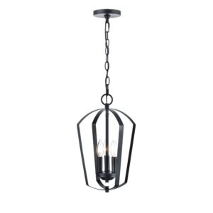 Millennium Lighting 9823-MB Ivey Lake Three Light Pendant Matte Black finish