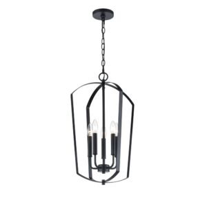 Millennium Lighting 9825-MB Ivey Lake Five Light Pendant Matte Black finish