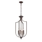 Millennium Lighting 9836-RBZ Ivey Lake Four Light Pendant Rubbed Bronze finish